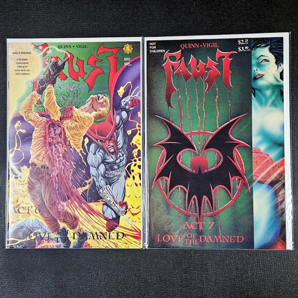 Faust 9-Book Lot 1st Printings 🔑 issues (1988-1995) Tim Vigil Northstar/Rebel - Picture 3 of 13